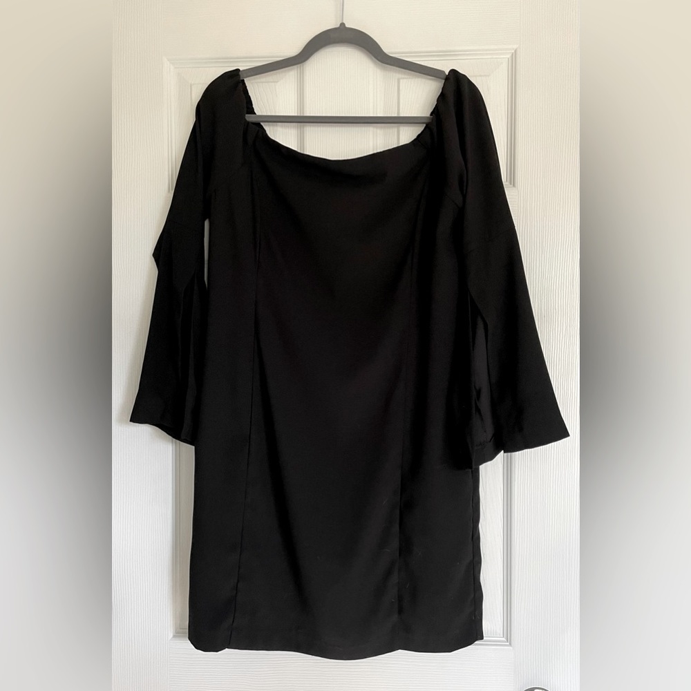 Black, Off The Shoulder Cocktail Dress